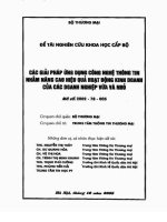 Các giải pháp ứng dụng công nghệ thông tin nhằm nâng cao hiệu quả hoạt động kinh doanh của các doanh nghiệp vừa và nhỏ 