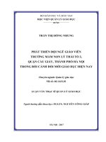 Phát triển đội ngũ giáo viên trường mầm non Lý Thái Tổ 2, Quận Cầu Giấy, Thành phố Hà Nội trong bối cảnh đổi mới giáo dục hiện nay (Luận văn thạc sĩ)