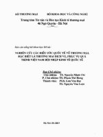 Báo cáo tổng kết khoa học đề tài nghiên cứu các điều ước quốc tế về thương mại, đặc biệt là thương mại dịch vụ, phục vụ quá trình việt nam hội nhập kinh tế quốc tế 