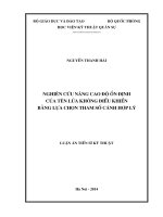 Nghiên cứu nâng cao độ ổn định của tên lửa không điều khiển bằng lựa chọn tham số cánh hợp lý ( Luận án tiến sĩ)