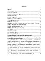 Quản lý hoạt động dạy học tiếng Anh ở các trường tiểu học quận Hồng Bàng thành phố Hải Phòng (Luận văn thạc sĩ)