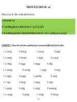 Bài tập ngữ âm, ngữ pháp tiếng anh  lớp 10