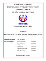 PHƯƠNG PHÁP xác ĐỊNH FORMOL TRONG THỰC PHẨM