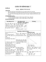 Giáo án Hình học 7 chương 2 bài 7: Định lý Pitago