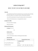 Giáo án Đại số 7 chương 3 bài 2: Bảng tần số các giá trị của dấu hiệu