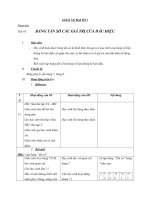 Giáo án Đại số 7 chương 3 bài 2: Bảng tần số các giá trị của dấu hiệu