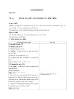 Giáo án Đại số 7 chương 3 bài 2: Bảng tần số các giá trị của dấu hiệu