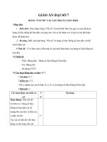 Giáo án Đại số 7 chương 3 bài 2: Bảng tần số các giá trị của dấu hiệu