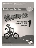 movers authentic examination papers 1 for revised exam from 2018 (answer booklet)