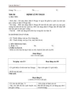 Giáo án Hình học 7 chương 2 bài 7: Định lý Pitago