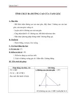 Giáo án Hình học 7 chương 3 bài 9: Tính chất ba đường cao của tam giác