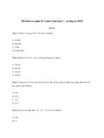 Bộ đề thi học kì 2 môn toán lớp 5 năm 2017   2018 theo thông tư 22 đề  10 