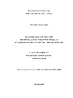 Phát triển đội ngũ giáo viên trường cao đẳng nghề Công nghệ cao Hà Nội đáp ứng yêu cầu đổi mới giáo dục hiện nay (Luận văn thạc sĩ)