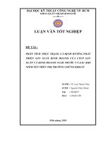 PHÂN TÍCH THỰC TRẠNG và ĐỊNH HƯỚNG PHÁT TRIỂN sản XUẤT KINH DOANH của CTCP sản XUẤT và KINH DOANH VLXD TRƯỚC và SAU KHI NIÊM yết TRÊN THỊ TRƯỜNG CHỨNG KHOÁN 