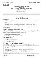 Tuần 35 giáo án lớp 1 soạn theo định hướng phát triển năng lực học sinh