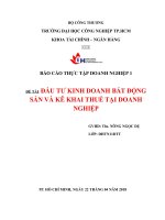 Báo cáo thực tập doanh nghiệp 1 Thuế  BĐS