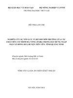 Nghiên cứu sự tồn lưu và rủi ro môi trường của các chất hữu cơ thơm đa vòng (PAHs) trong đất rừng ngập mặn xã Đồng Rui, huyện Tiên Yên, tỉnh Quảng Ninh (tt)