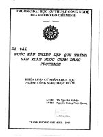 Bước đầu thiết lập quy trình sản xuất nước chấm bằng protease 