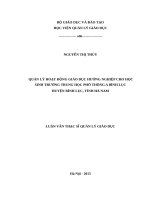 Quản lý hoạt động giáo dục hướng nghiệp cho học sinh trường THPT A Bình Lục huyện Bình Lục, tỉnh Hà Nam (Luận văn thạc sĩ)