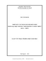 Thiết kế và sử dụng bản đồ khái niệm trong dạy học chương   sinh trưởng và phát triển  ( sinh học 11   THPT) ( Luận án tiến sĩ)