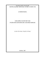CỘNG ĐỒNG NGƯỜI VIỆT NAM Ở CỘNG HOÀ LIÊN BANG ĐỨC GIAI ĐOẠN 19902015