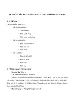 TIỂU LUẬN QUI TRÌNH sản XUẤT 1 số sản PHẨM THỰC PHẨM COÂNG NGHIỆP