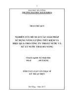 Nghiên cứu đề xuất các giải pháp sử dụng năng lượng tiết kiệm và hiểu quả cho công ty thoát nước và xử lý nước thải đà nẵng