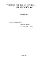 Thiết kế, chế tạo và đánh giá đầu rung siêu âm 