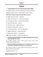 QUY TẮC TRỌNG ÂM TRONG TIẾNG ANH