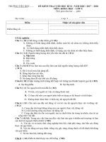 Bộ đề thi học kì 2 lớp 5 môn khoa học năm 2017   2018 theo thông tư 22 bản word có đáp án – đề số (1) 