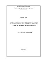 NGHIÊN CỨU KHẢ NĂNG HẤP PHỤ HƠI DUNG MÔI HỮU CƠ CỦA  ZEOLIT COMPOSIT TỔNG HỢP TRÊN CƠ SỞ ZEOLIT Y VÀ TRIBUTYL PHOSPHAT, TRICRESYL PHOSPHAT