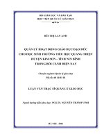 Quản lý hoạt động giáo dục đạo đức cho học sinh trường tiểu học Quang Thiện huyện Kim Sơn  tỉnh Ninh Bình trong bối cảnh hiện nay (Luận văn thạc sĩ)