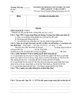 Bộ đề thi học kì 2 lớp 5 môn lịch sử năm 2017   2018 theo thông tư 22 bản word có đáp án – đề số (1) 