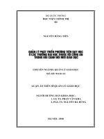 Quản lý phát triển phương tiện dạy học ở các trường đại học thuộc bộ công an trong bối cảnh đổi mới giáo dục