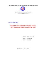 NGHIÊN cứu CHẾ BIẾN nước UỐNGTRÀ XANH có bổ SUNG CHANH dây 