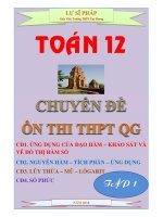 Chuyên đề toán 12 ôn thi THPTQG – lư sĩ pháp (tập 1  giải tích) 