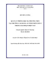 Quản lý phòng học đa phương tiện tại trường Cao đẳng An ninh Nhân dân I trong giai đoạn hiện nay (Luận văn thạc sĩ)