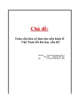 Ảnh hưởng toàn cầu hóa tới kinh tế việt nam