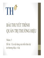 BÀI THUYẾT TRÌNH QUẢN TRỊ THƯƠNG HIỆU