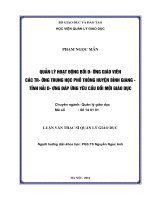 Quản lý hoạt động bồi dưỡng giáo viên các trường trung học phổ thông huyện Bình Giang (tỉnh Hải Dương) đáp ứng yêu cầu đổi mới giáo dục (Luận văn thạc sĩ)