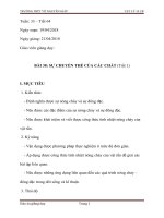 Giáo án MỚI Vật lý 10 bài 38 Sự chuyển thể của các chất (tiết 1)