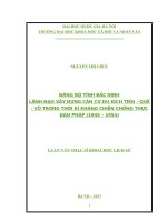 ĐẢNG BỘ TỈNH BẮC NINH LÃNH ĐẠO XÂY DỰNG CĂN CỨ DU KÍCH TIÊN  QUẾ  VÕ TRONG THỜI KÌ KHÁNG CHIẾN CHỐNG THỰC DÂN PHÁP (1945  1954)