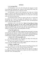 Quản lý hoạt động xây dựng môi trường dạy học sáng tạo cho học sinh ở trường trung học cơ sở huyện Bố Trạch, tỉnh Quảng Bình (tt)