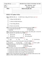 Bộ đề thi học kì 2 lớp 5 môn khoa học năm 2017   2018 theo thông tư 22 bản word có đáp án – đề số (2) 