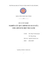 Khảo sát tình hình sản xuất bánh màng thầu và bánh bao nhân thịt tại cty TNHH SX  TM việt quán 