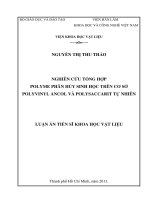 Nghiên cứu tổng hợp polyme phân hủy sinh học trên cơ sở polyvinyl ancol và polysaccarit tự nhiên (Luận án tiến sĩ)