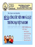 Đề tài công ước viên 1980 và luật thương mại việt nam 2005