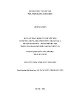 Quản lý hoạt động tổ chuyên môn ở trường THPT Thanh Oai A huyện Thanh Oai  Thành phố Hà Nội, trong giai đoạn đổi mới giáo dục hiện nay (Luận văn thạc sĩ)