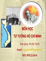Bài giảng Tư tưởng Hồ Chí Minh  Chương 2: Tư tưởng Hồ Chí Minh về dân tộc và cách mạng giải phóng dân tộc