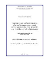 Phát triển đội ngũ Hiệu trưởng các trường trung học cơ sở huyện Khoái Châu, tỉnh Hưng Yên đáp ứng yêu cầu đổi mới giáo dục (Luận văn thạc sĩ)